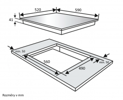 DESKA SKLOKERAMICKÁ KPV6010B (3/4)
