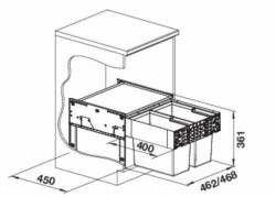 Koš Select II 50/2 (3/4)