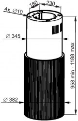 Odsavač ostrůvkový Monogram W Black (CDW3802C) (5/8)