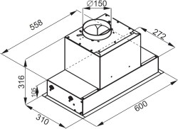 Odsavač vestavný do skříňky SU Mini 60 White (CDZ6001B) (7/10)