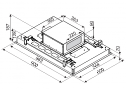 Odsavač vestavný stropní SU Frame White (CDS9002B) (6/10)
