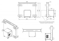 Odsavač výsuvný z pracovní desky MOONDRAFT 90 Inox CDB9001IC (14/17)