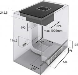 Recirkulační sada s uhlíkovým filtrem CDA001X pro odsavače Wizard (2/2)