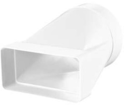 Redukce, přechod z hranatého potrubí na kruhové 90x220/150 mm (2/5)