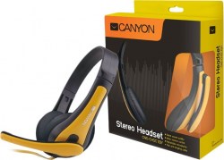 Canyon headset HSC-1, černo žlutý